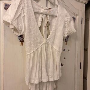 Free People Charlotte Top in Ivory